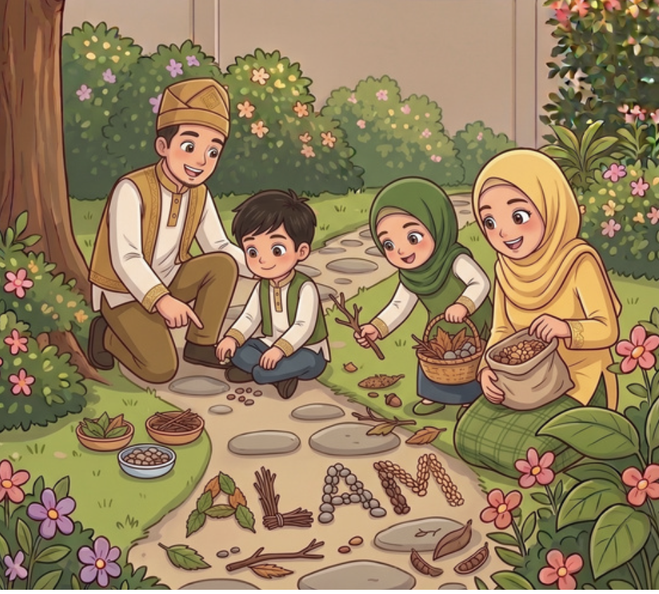 Hari 2: Eksplorasi Literasi Loose Parts Tanah, Pohon & Hutanku