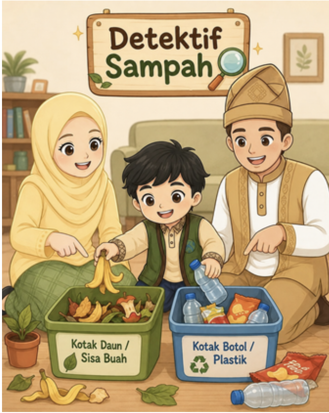 Hari 2: Eksplorasi Literasi Loose Parts Rumahku Bersih